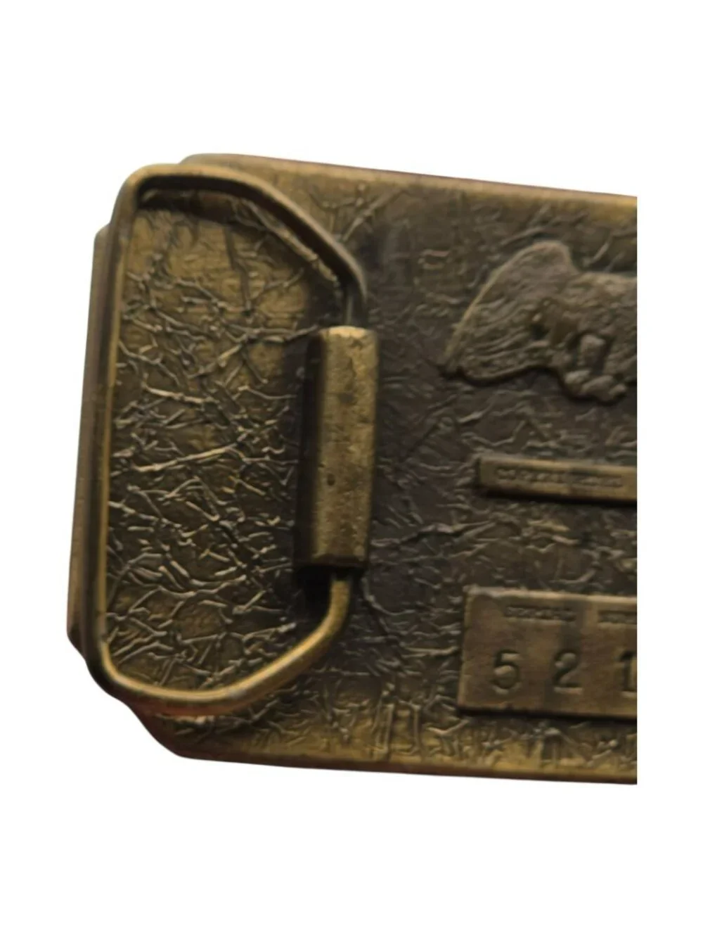 Vintage 1976 Solid Brass Belt Buckle Geese Design By Bergamot Brass Works USA
